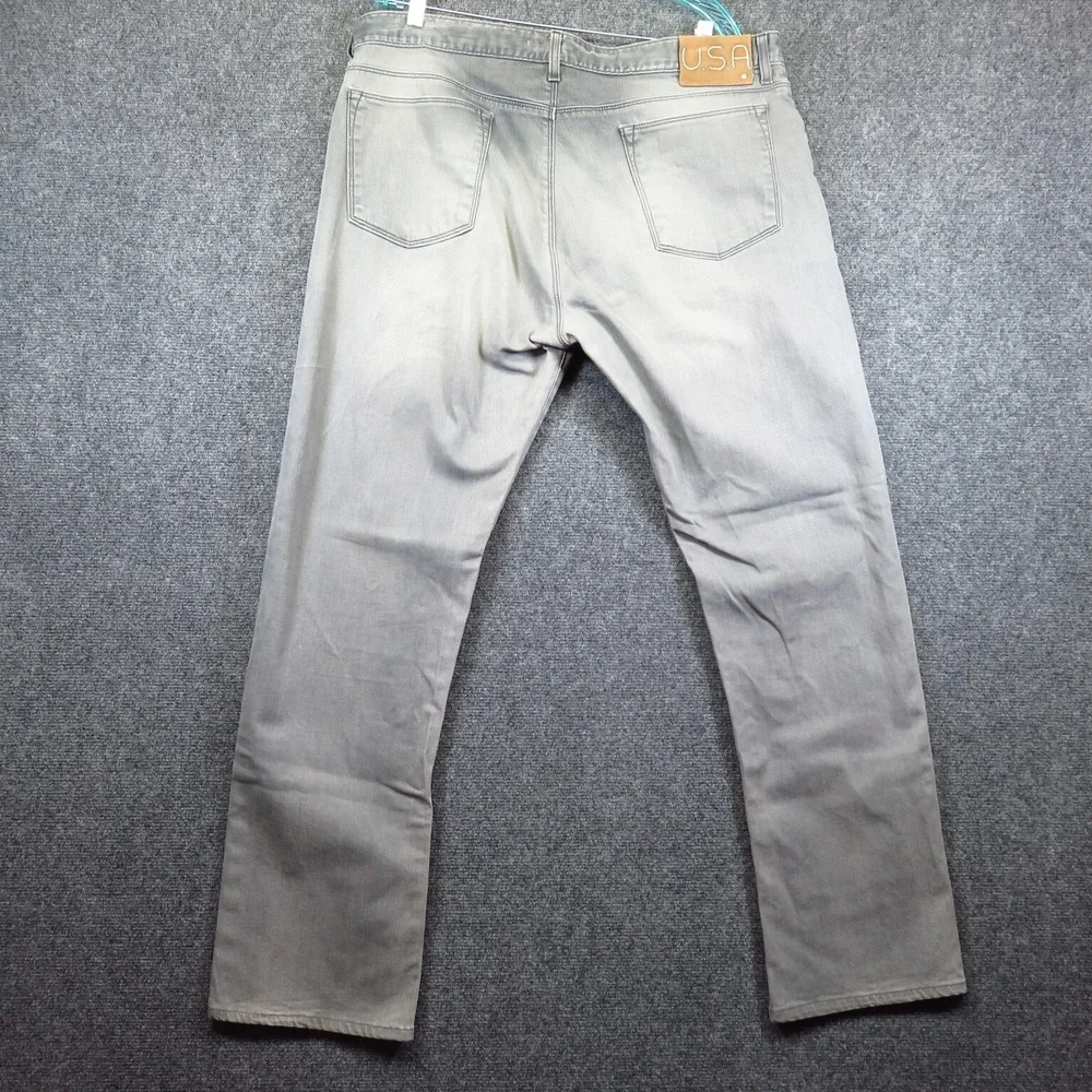John Varvatos USA 40 x 31 Gray Denim Jeans Buttonfly Straight Leg Beale